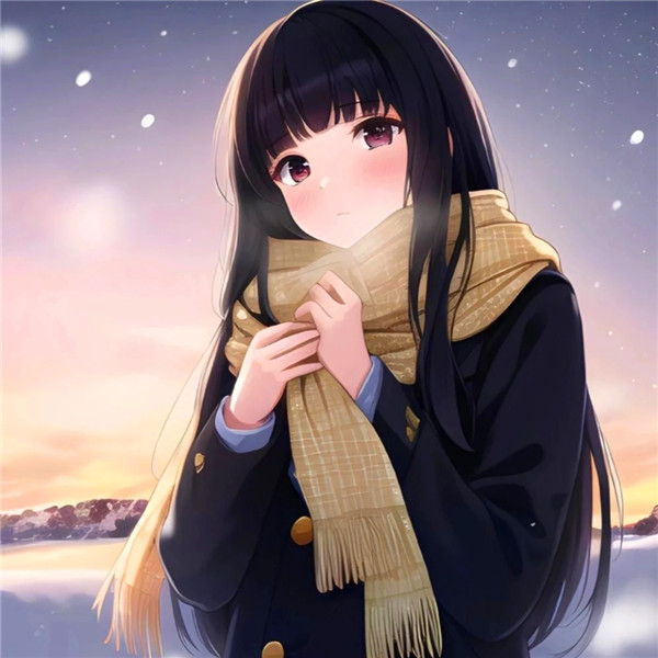 冬日氛围动漫女头