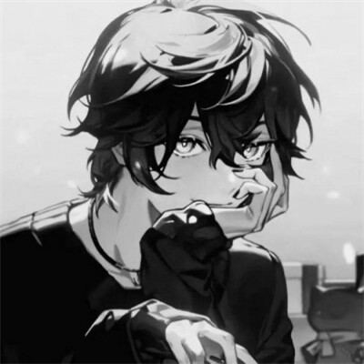 黑白头像漫画高质量男生动漫