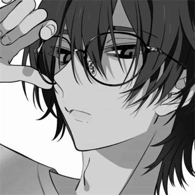 黑白头像漫画高质量男生动漫
