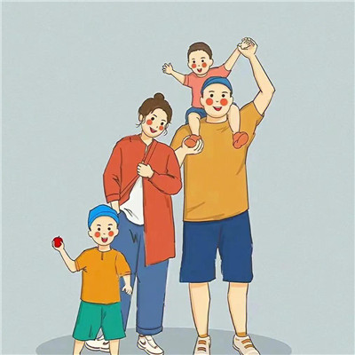 2025微信最火的头像一家四口