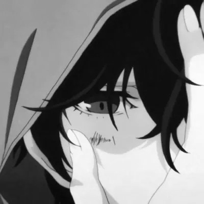 冷酷帅气黑白动漫男头像