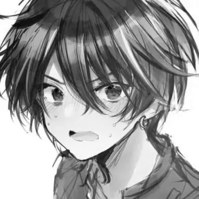 冷酷帅气黑白动漫男头像