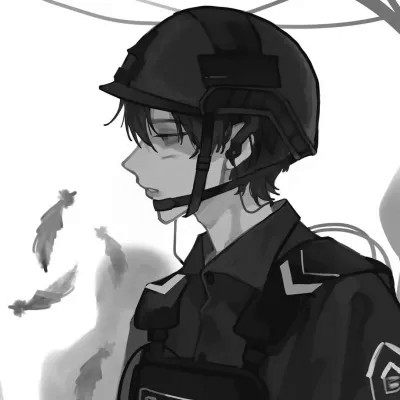 冷酷帅气黑白动漫男头像