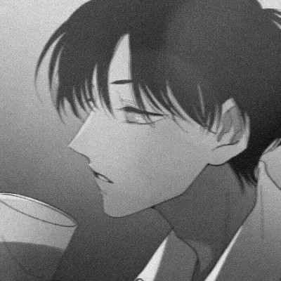 冷酷帅气黑白动漫男头像