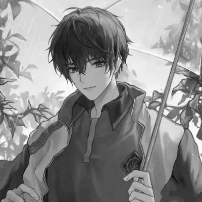 冷酷帅气黑白动漫男头像