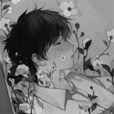 冷酷帅气黑白动漫男头像