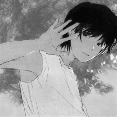 优质动漫男头黑白