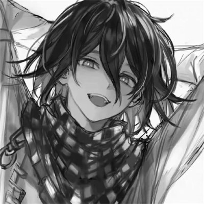 优质动漫男头黑白