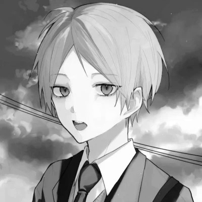 优质动漫男头黑白