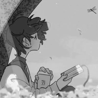 优质动漫男头黑白