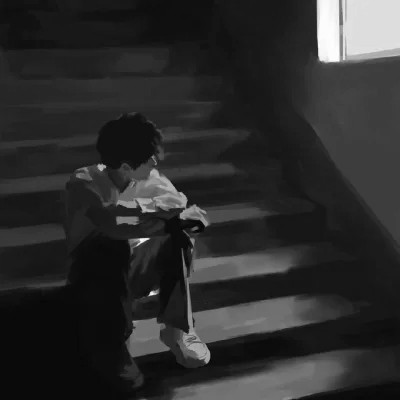 优质动漫男头黑白