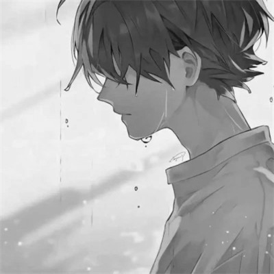 优质动漫男头黑白