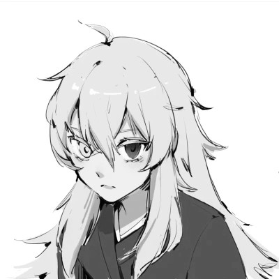 优质动漫男头黑白