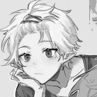 优质动漫男头黑白