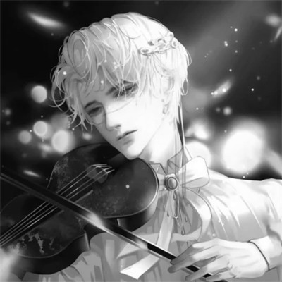 优质动漫男头黑白