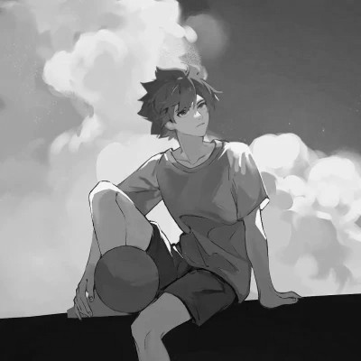 优质动漫男头黑白