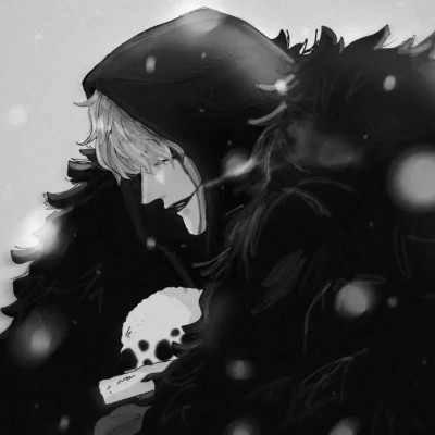 优质动漫男头黑白