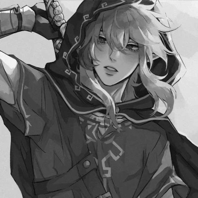 优质动漫男头黑白