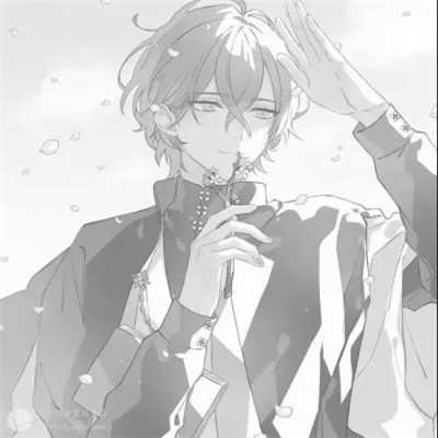 优质动漫男头黑白