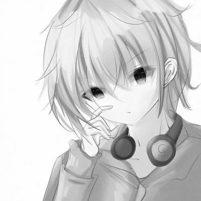 黑白动漫头像男高质量