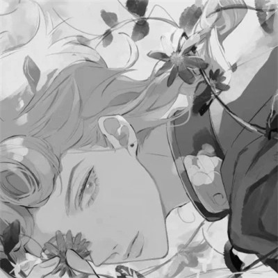 男生头像黑白二次元