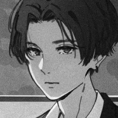 男生头像黑白二次元