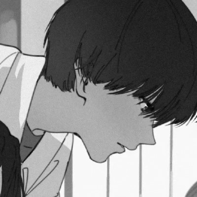 男生头像黑白二次元