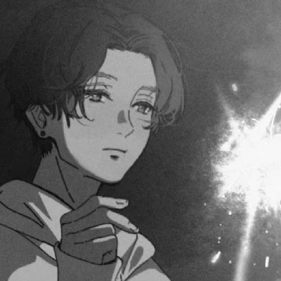 男生头像黑白二次元
