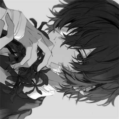 男生头像黑白二次元