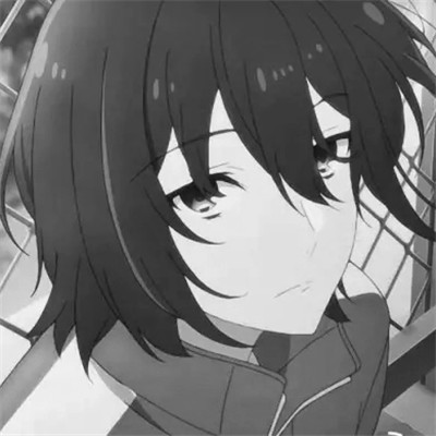 男生头像黑白二次元