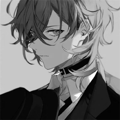 男生头像黑白二次元