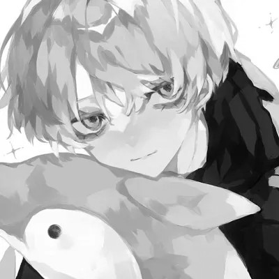 动漫男主头像黑白高清帅气图片