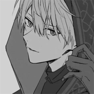动漫男主头像黑白高清帅气图片