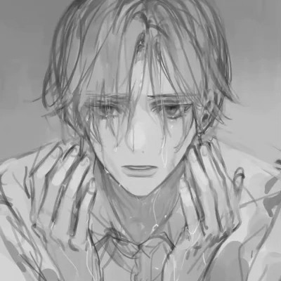 动漫男主头像黑白高清帅气图片