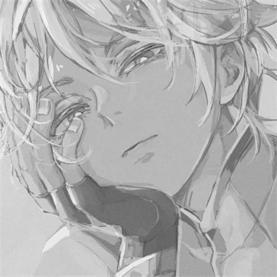 动漫男主头像黑白高清帅气图片