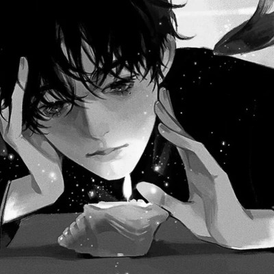 动漫男主头像黑白高清帅气图片