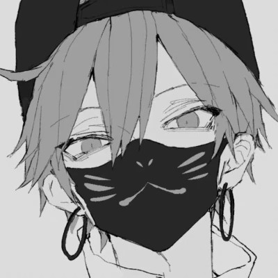 动漫男主头像黑白高清帅气图片
