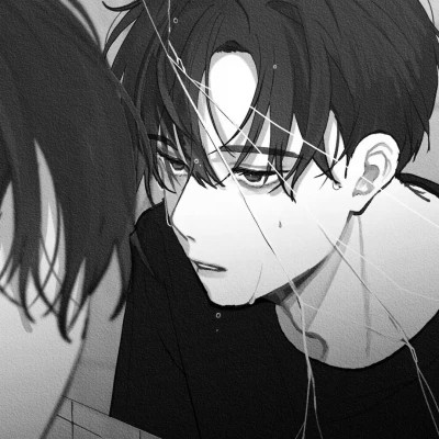 动漫男主头像黑白高清帅气图片