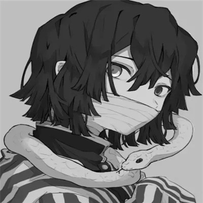 动漫男主头像黑白高清帅气图片