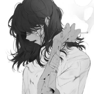 动漫男主头像黑白高清帅气图片