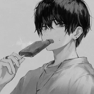 动漫男主头像黑白高清帅气图片