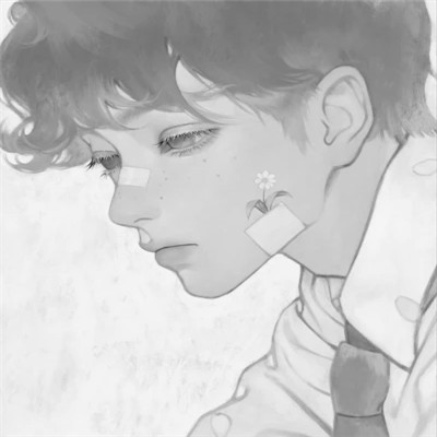 动漫男主头像黑白高清帅气图片