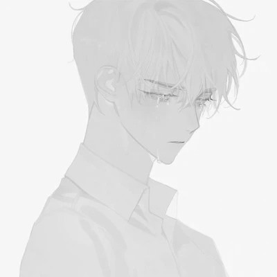 动漫男主头像黑白高清帅气图片