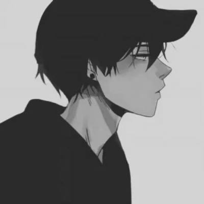 动漫男主头像黑白高清帅气图片