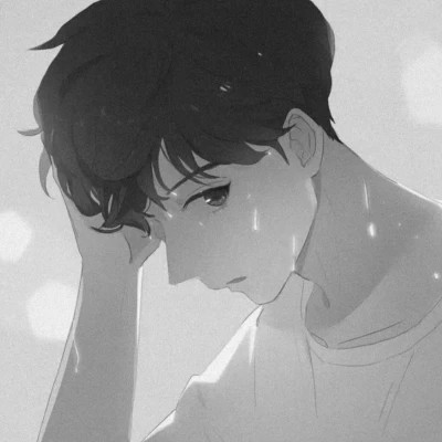 动漫男主头像黑白高清帅气图片