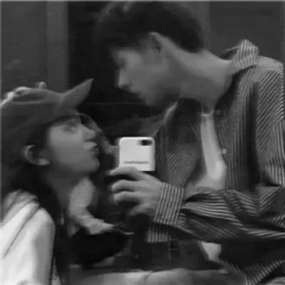 情侣微信头像黑白系列真人
