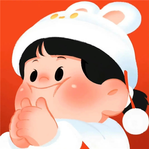 2025年兔年新年可爱卡通情侣头像图片
