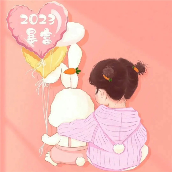 2025年兔年新年可爱卡通情侣头像图片