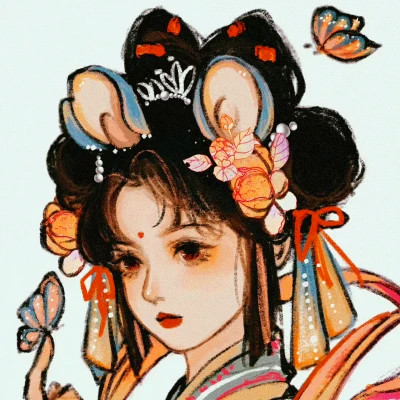 古风头像女生卡通手绘超好看