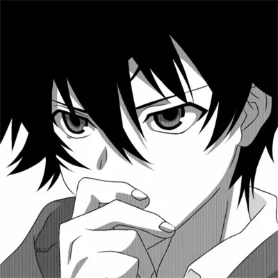 头像动漫超酷男生黑白漫画